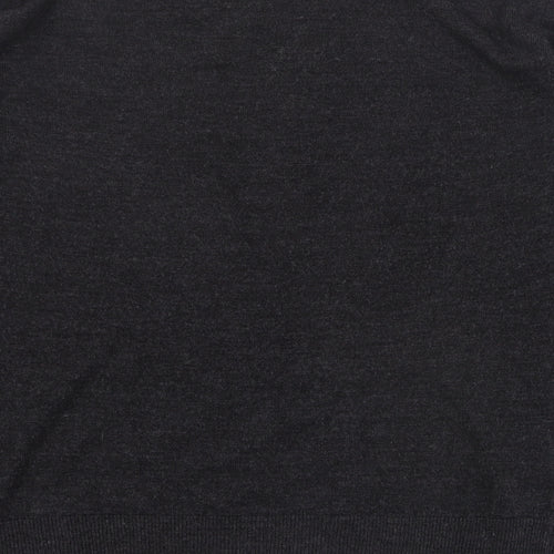 Easy Mens Grey V-Neck  Acrylic Pullover Jumper Size L