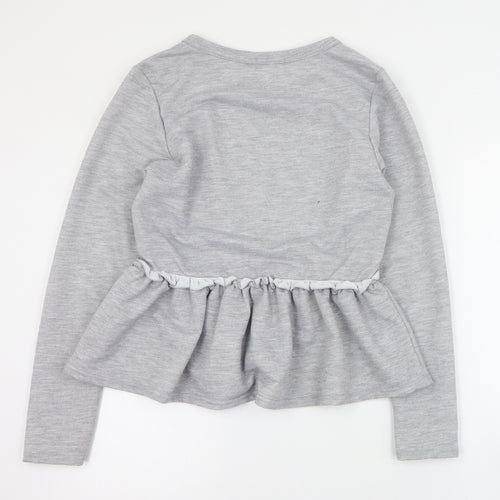 Boohoo Womens Grey  Polyester Pullover Sweatshirt Size 14  Pullover