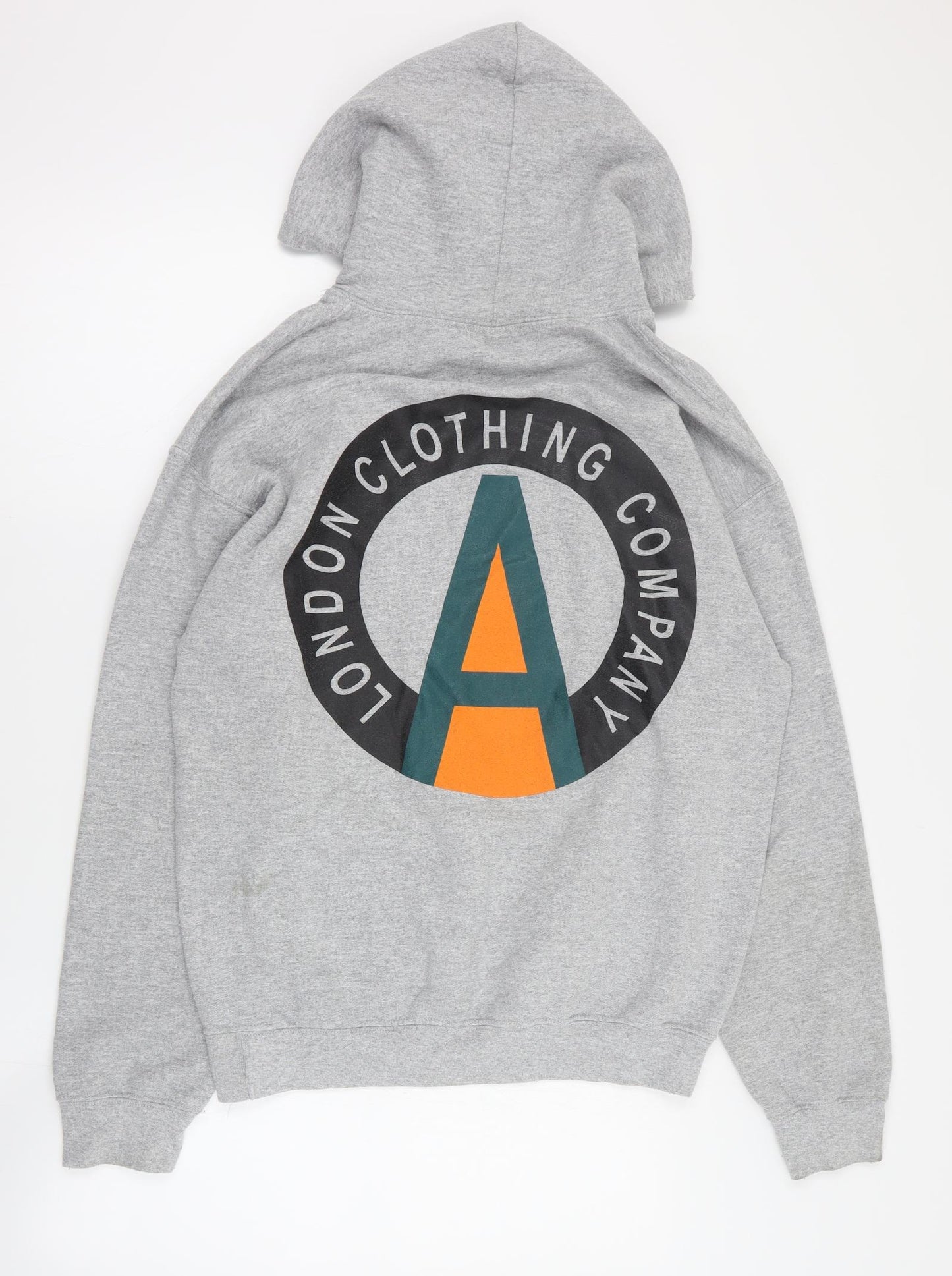 Abuze Mens Grey  Cotton Pullover Hoodie Size M