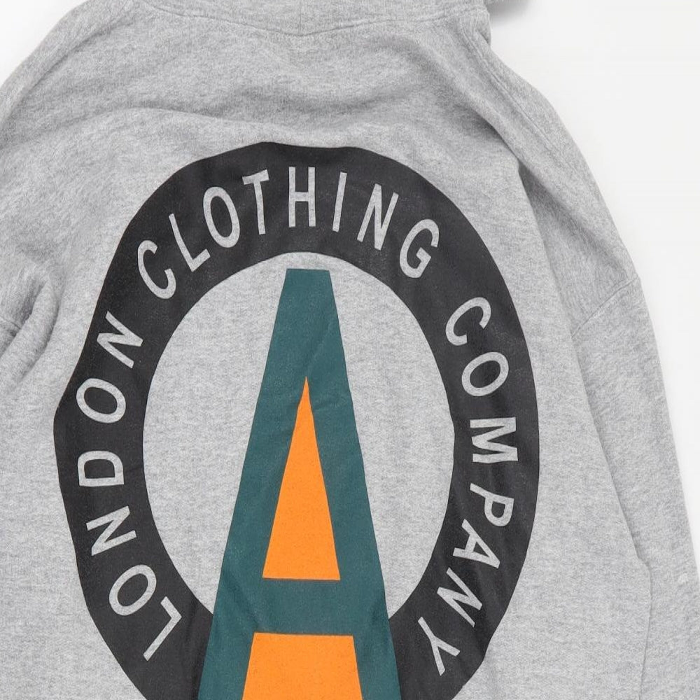 Abuze Mens Grey  Cotton Pullover Hoodie Size M