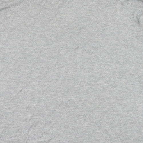 Marks and Spencer Womens Grey V-Neck  Acrylic Pullover Jumper Size M