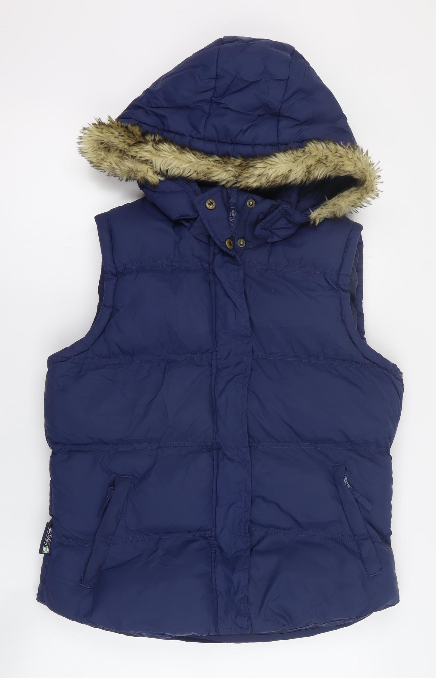 Mountain Essentials Womens Blue   Gilet Coat Size 12  Zip