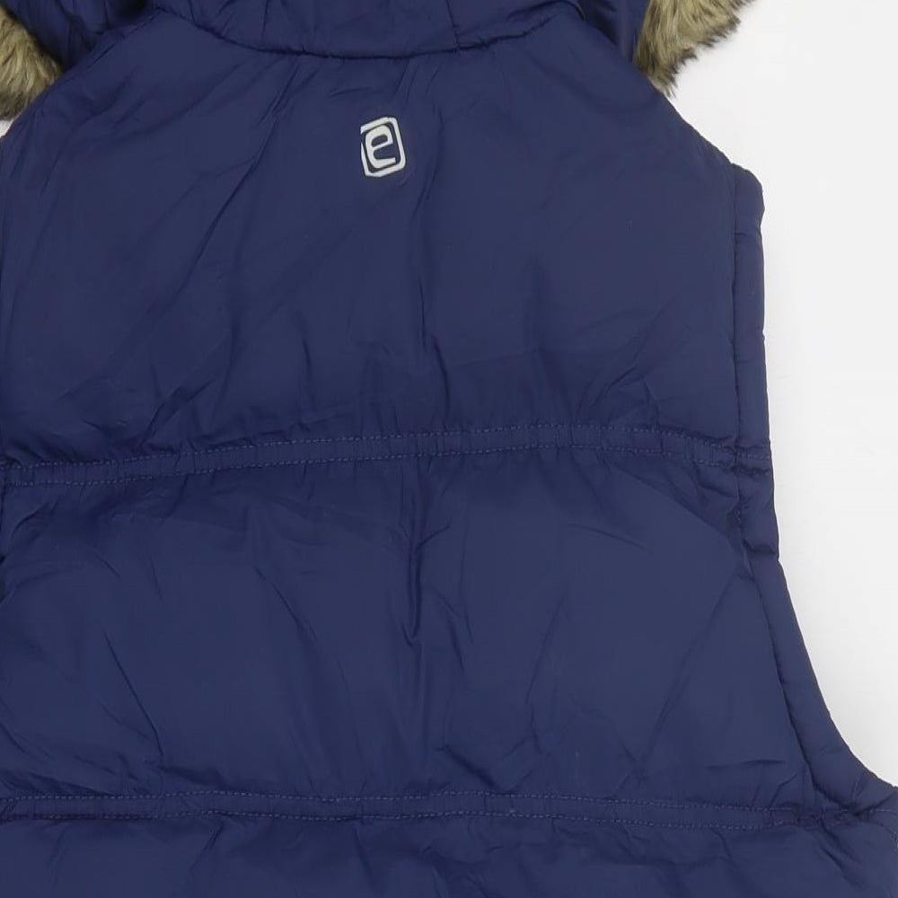 Mountain Essentials Womens Blue   Gilet Coat Size 12  Zip