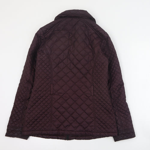 F&F Womens Purple   Quilted Coat Size 8  Zip