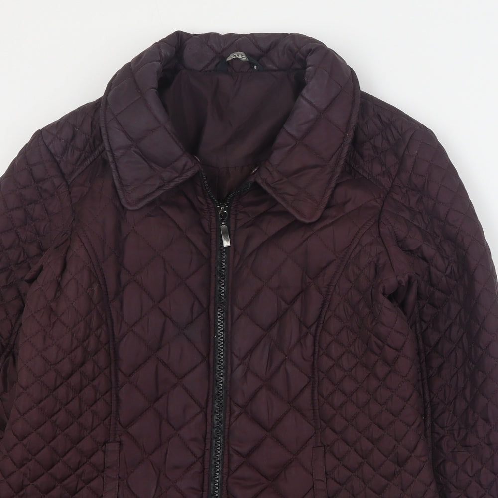F&F Womens Purple   Quilted Coat Size 8  Zip