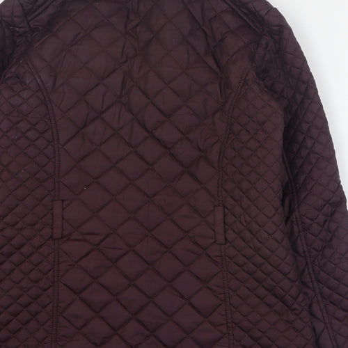 F&F Womens Purple   Quilted Coat Size 8  Zip