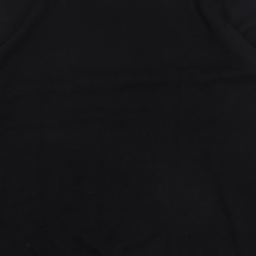 Russell Collection Mens Black V-Neck  Cotton Pullover Jumper Size 2XL