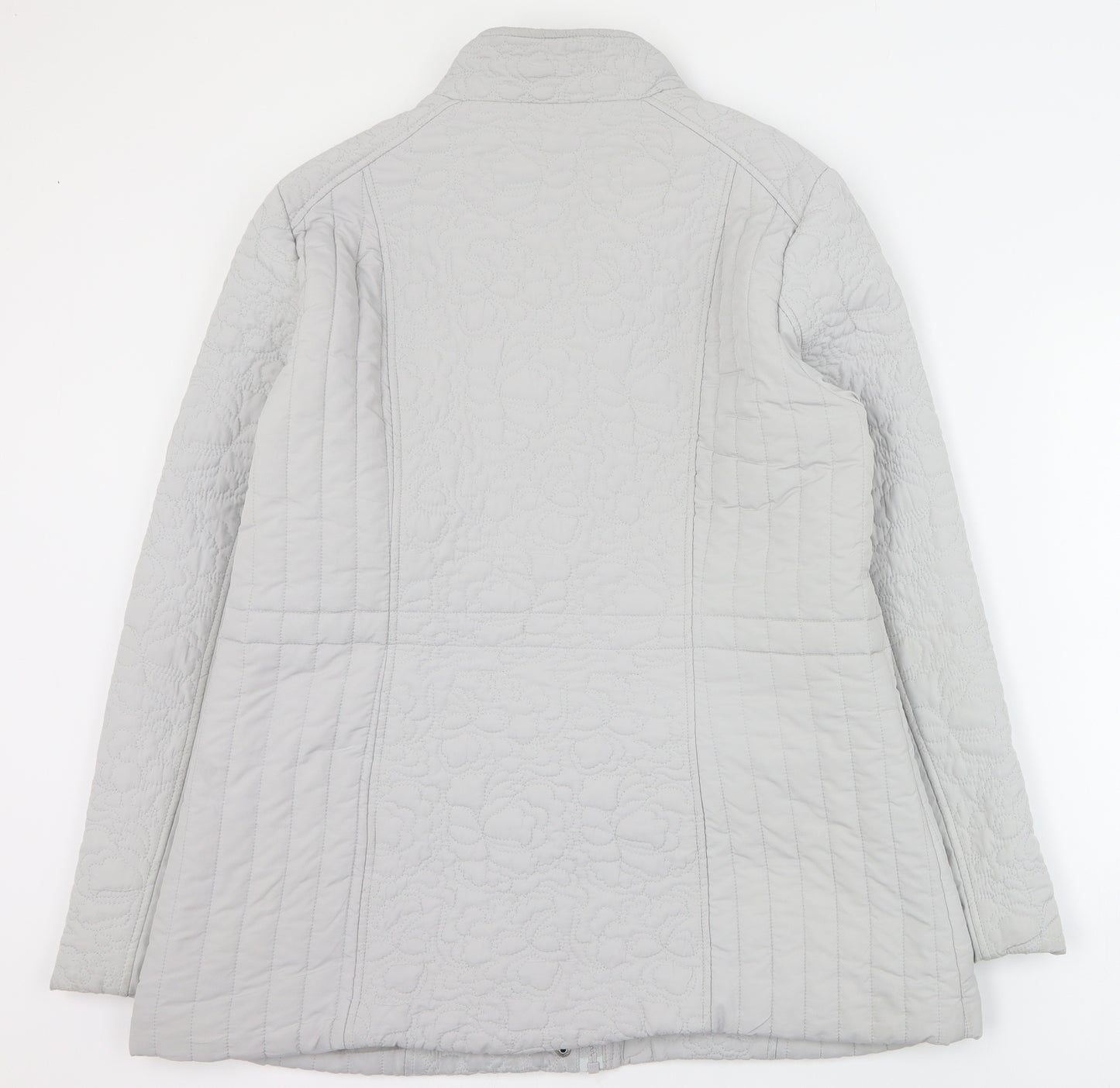 BHS Womens Grey   Pea Coat Coat Size 16  Zip