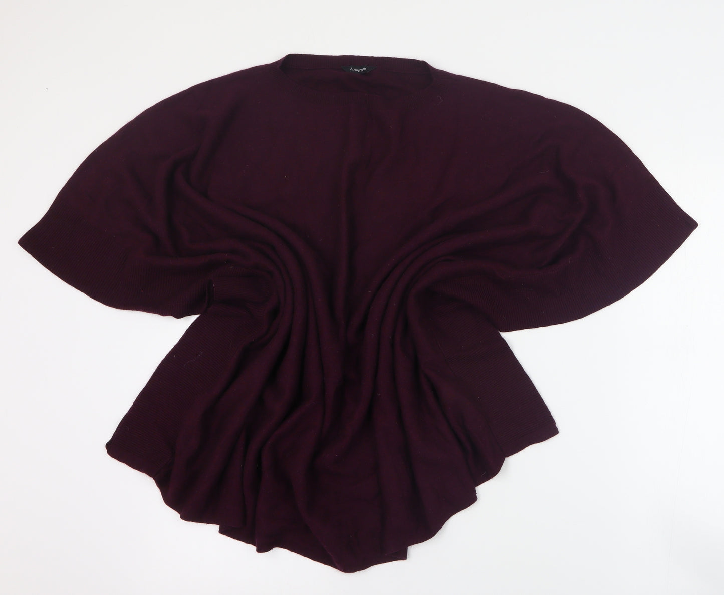 Autograph Womens Purple Round Neck  Modacrylic Pullover Jumper Size 12