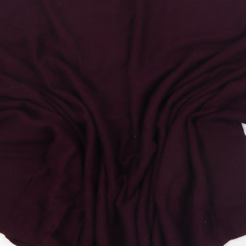 Autograph Womens Purple Round Neck  Modacrylic Pullover Jumper Size 12