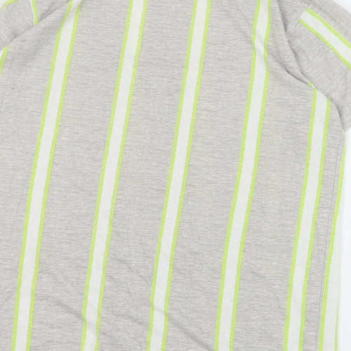 Outlaws Boys Green Striped Polyester Pullover T-Shirt Size 11-12 Years Crew Neck Pullover