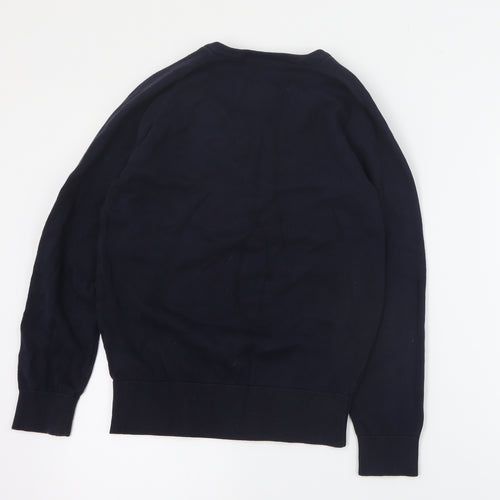 Trutex Boys Blue V-Neck  Cotton Pullover Jumper Size 2XS  Pullover