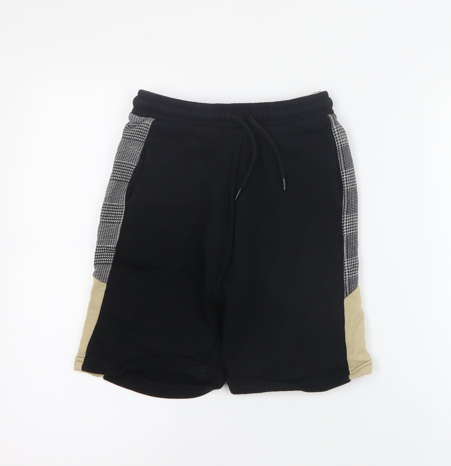 NEXT Boys Black  Cotton Sweat Shorts Size 12 Years  Regular Drawstring