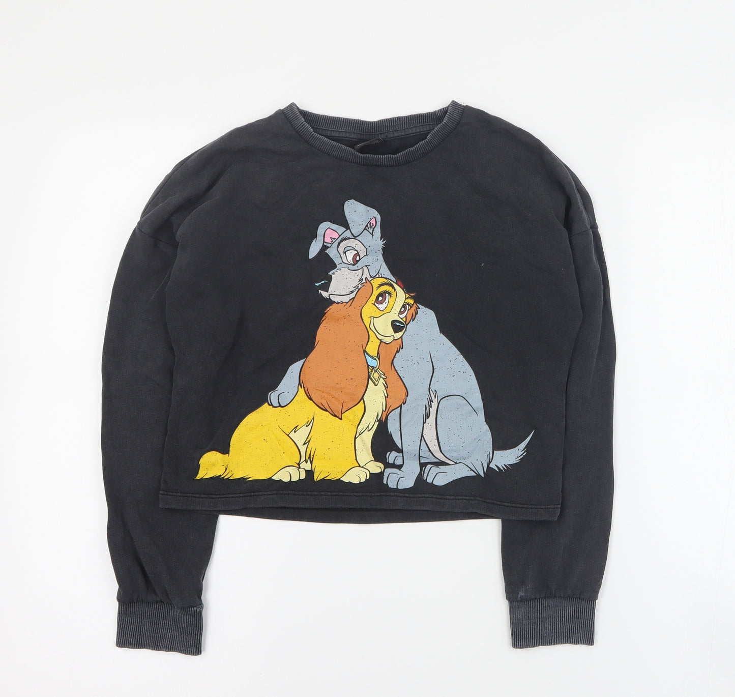 Primark Girls Grey  Cotton Pullover Sweatshirt Size 9-10 Years  Pullover - Lady and the Tramp