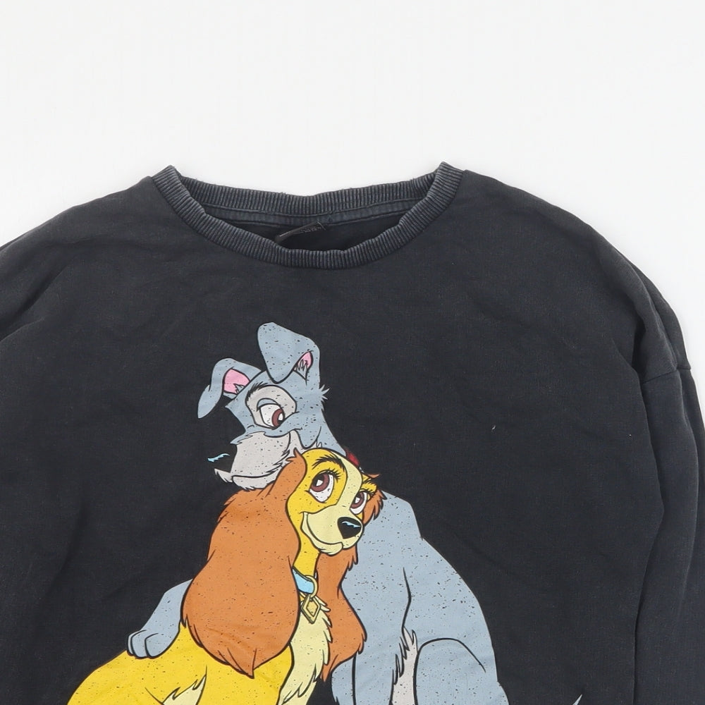 Primark Girls Grey  Cotton Pullover Sweatshirt Size 9-10 Years  Pullover - Lady and the Tramp