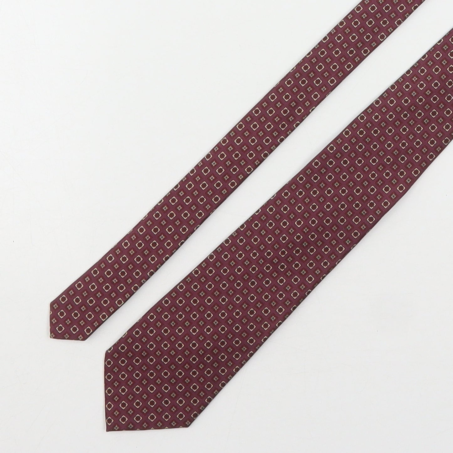 Michelsons Mens Multicoloured Geometric Silk Pointed Tie One Size