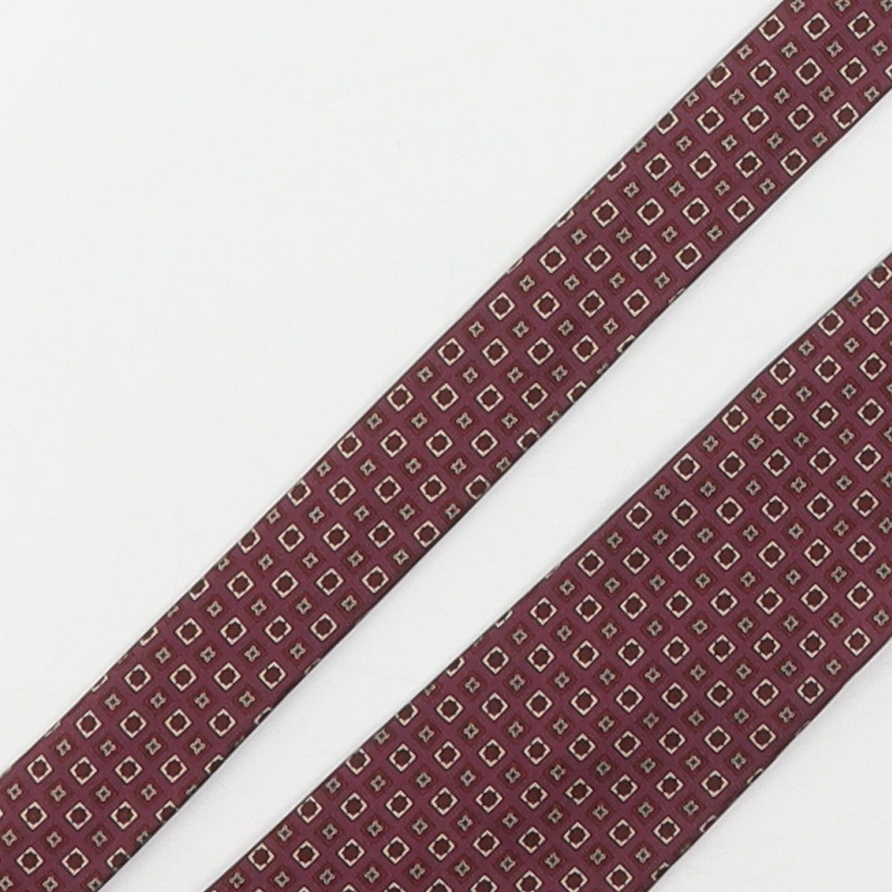 Michelsons Mens Multicoloured Geometric Silk Pointed Tie One Size