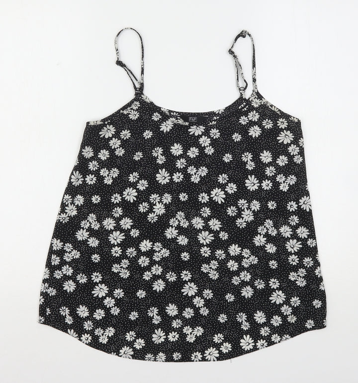 F&F Womens Multicoloured Floral Polyester Camisole Blouse Size 8 Round Neck