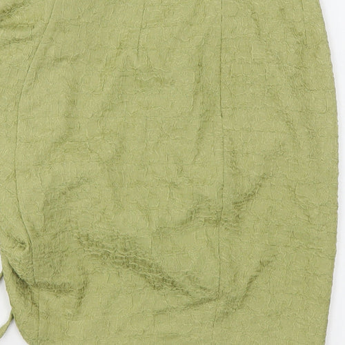 PRETTYLITTLETHING Womens Green  Polyester Mini Skirt Size 8