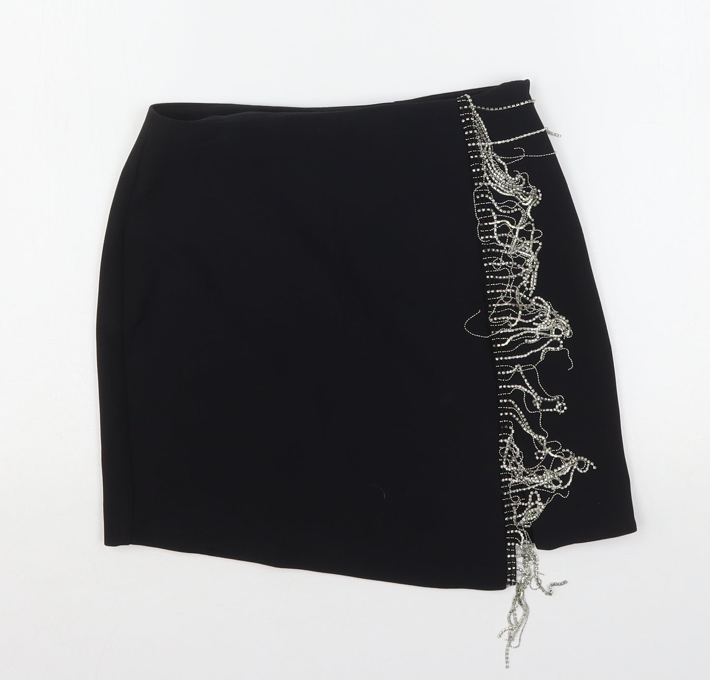 Zara Womens Black  Polyester Mini Skirt Size XS