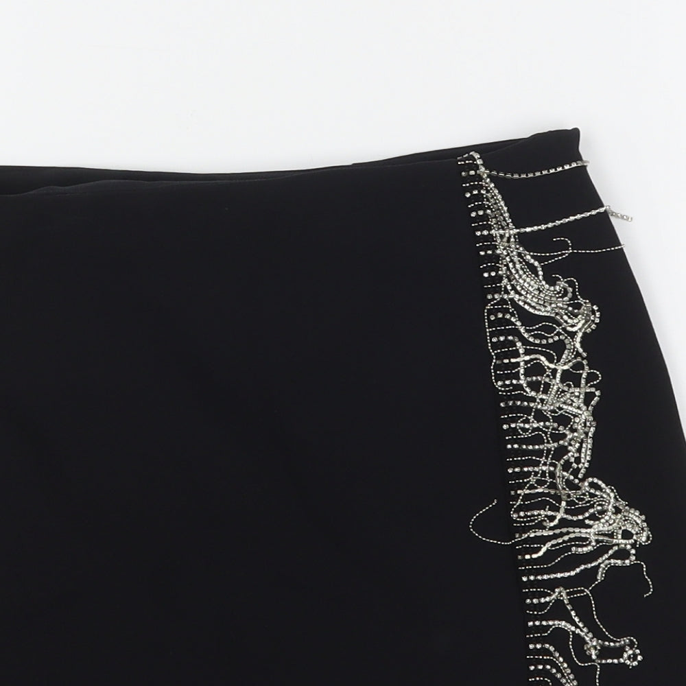 Zara Womens Black  Polyester Mini Skirt Size XS