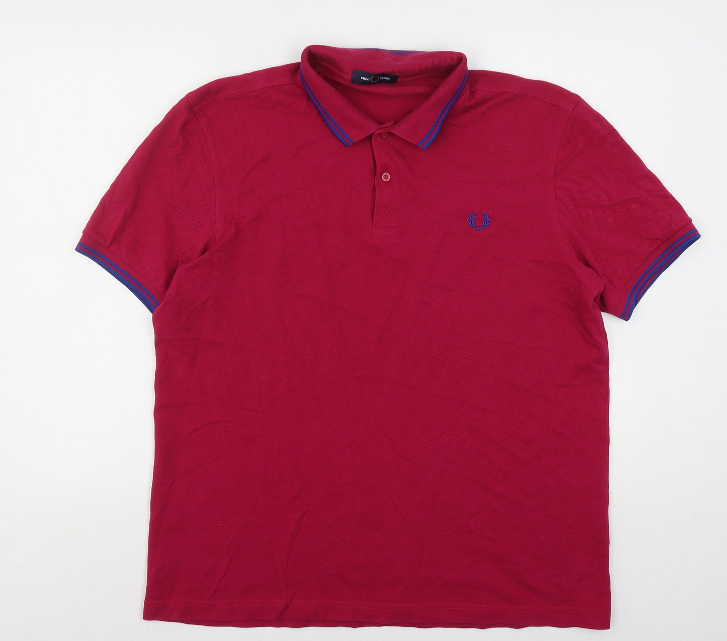 Fred Perry Mens Purple  Cotton  Polo Size XL Collared