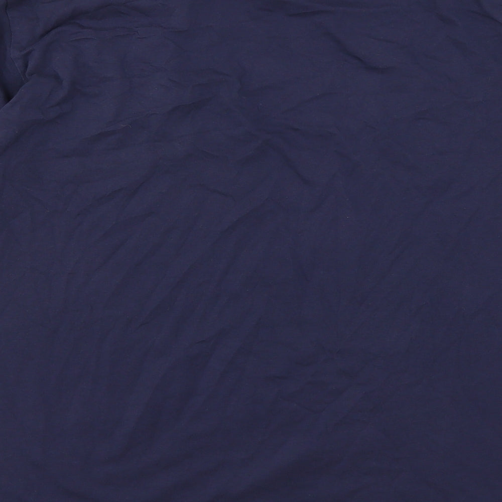 Dickies Mens Blue  Polyester  T-Shirt Size L Round Neck