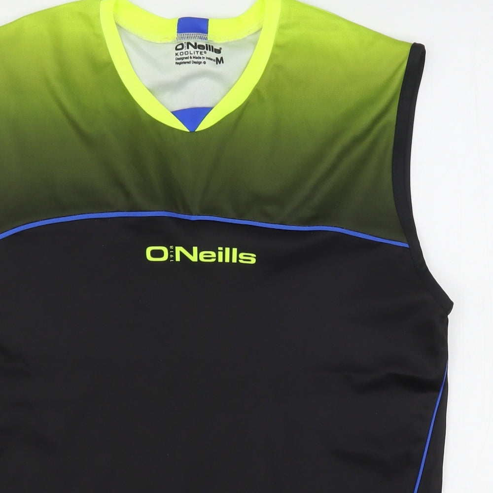 O'Neill Mens Multicoloured Geometric Polyester Basic Tank Size M Round Neck