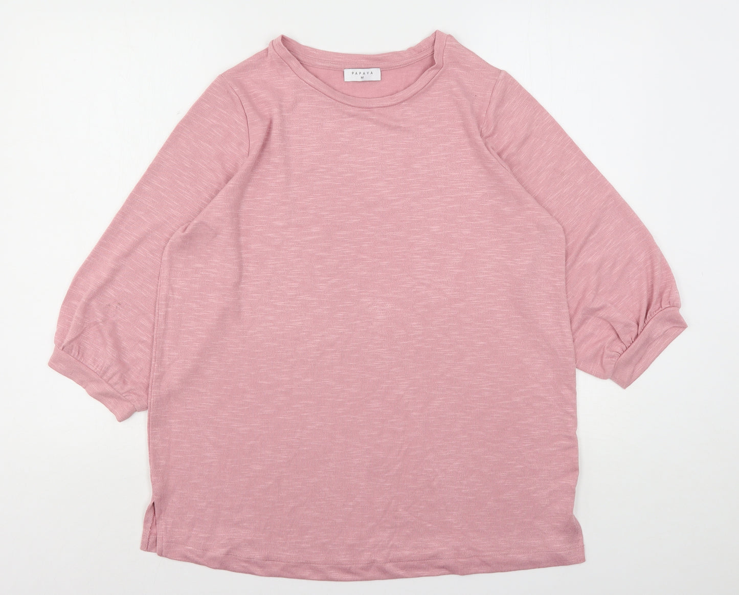 Papaya Womens Pink Round Neck  Viscose Pullover Jumper Size M
