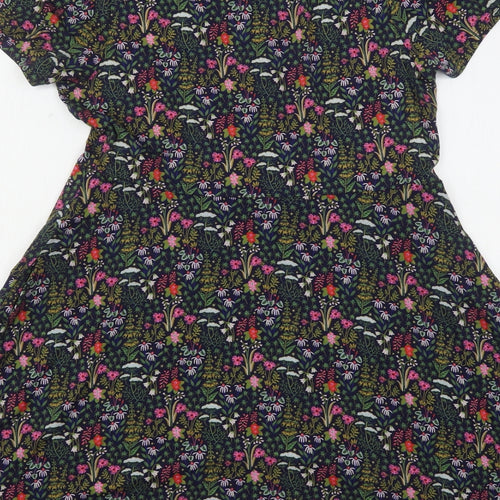 Boden Womens Multicoloured Floral Viscose A-Line  Size 14  Round Neck