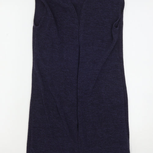 Daisy Eldridge Womens Blue V-Neck  Polyester Cardigan Jumper Size S