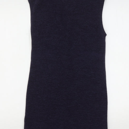 Daisy Eldridge Womens Blue V-Neck  Polyester Cardigan Jumper Size S
