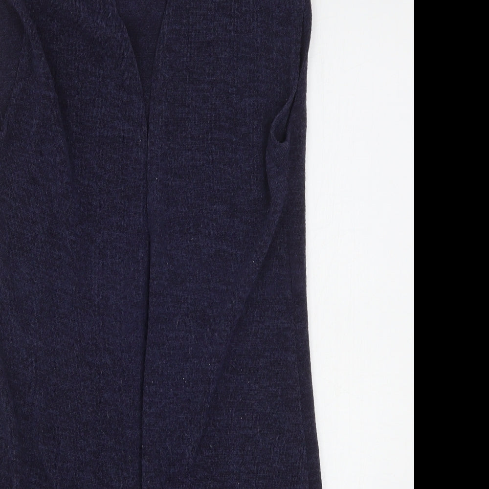 Daisy Eldridge Womens Blue V-Neck  Polyester Cardigan Jumper Size S