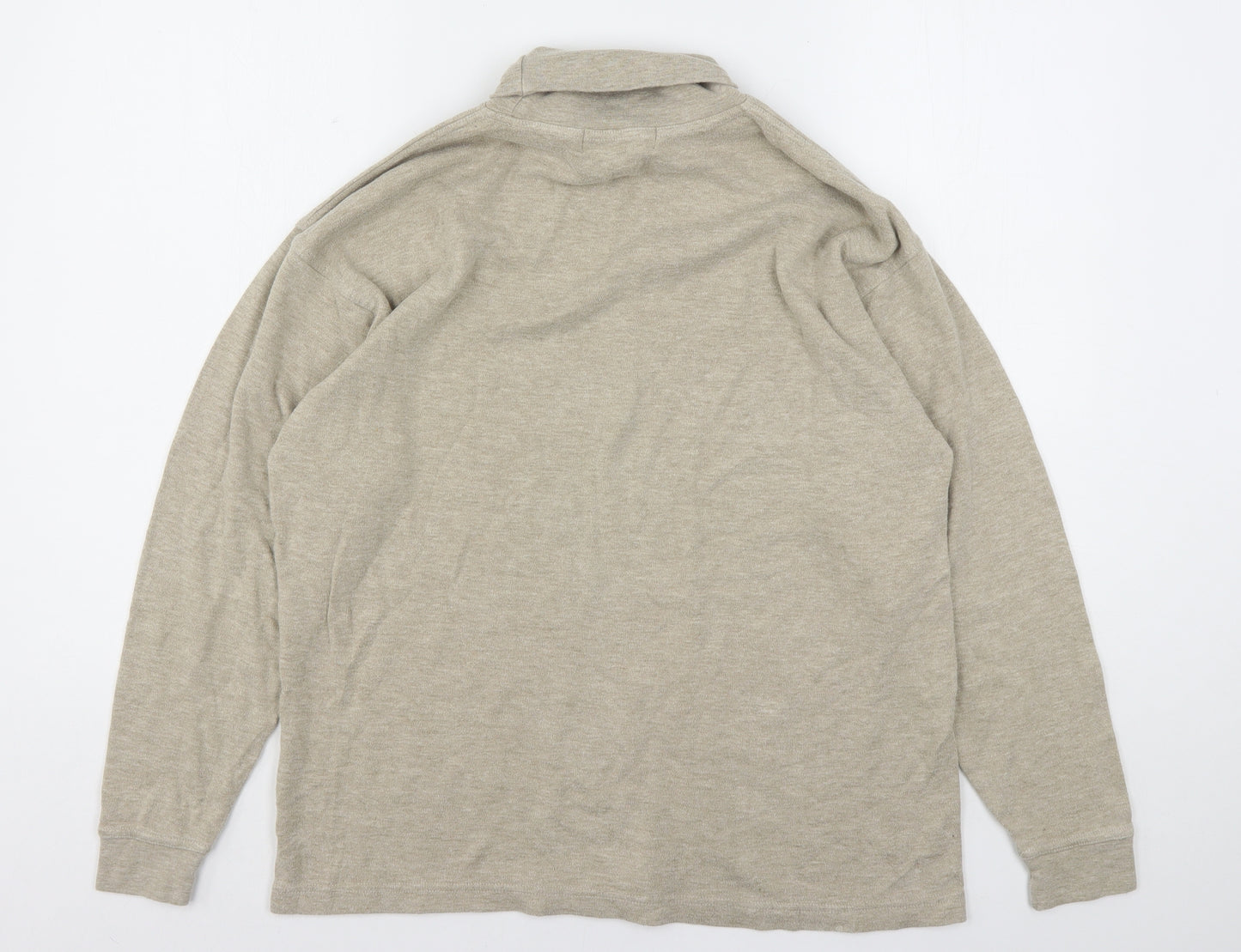 Country Trader Womens Beige Roll Neck  Cotton Pullover Jumper Size M