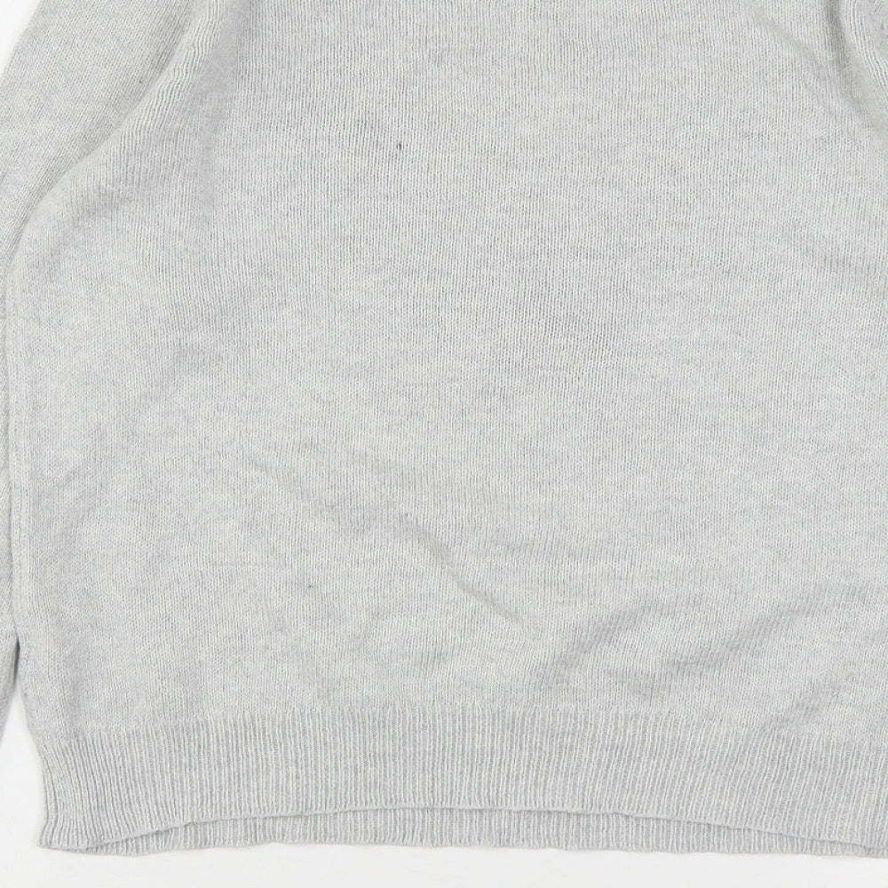 Dorothy Perkins Womens Grey Round Neck  Cotton Pullover Jumper Size 14   - Cat