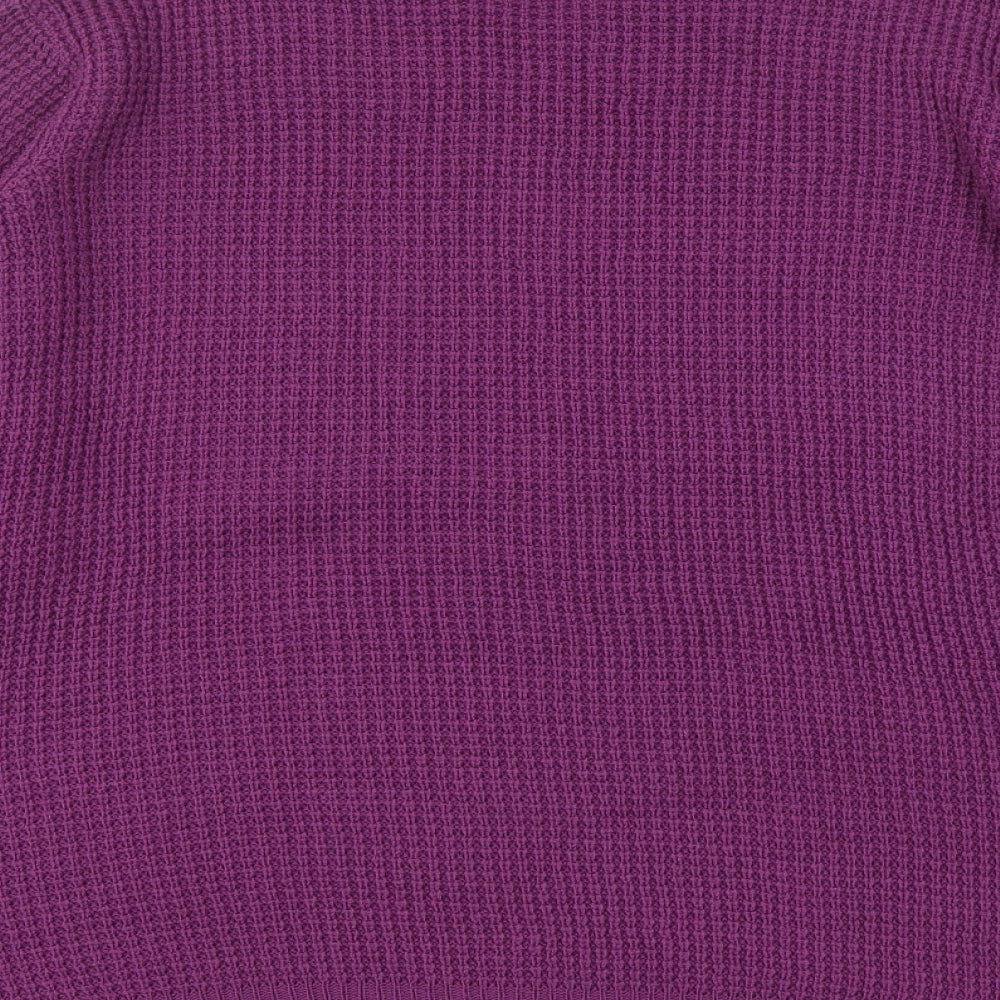 Damart Womens Purple Round Neck  Acrylic Pullover Jumper Size 22