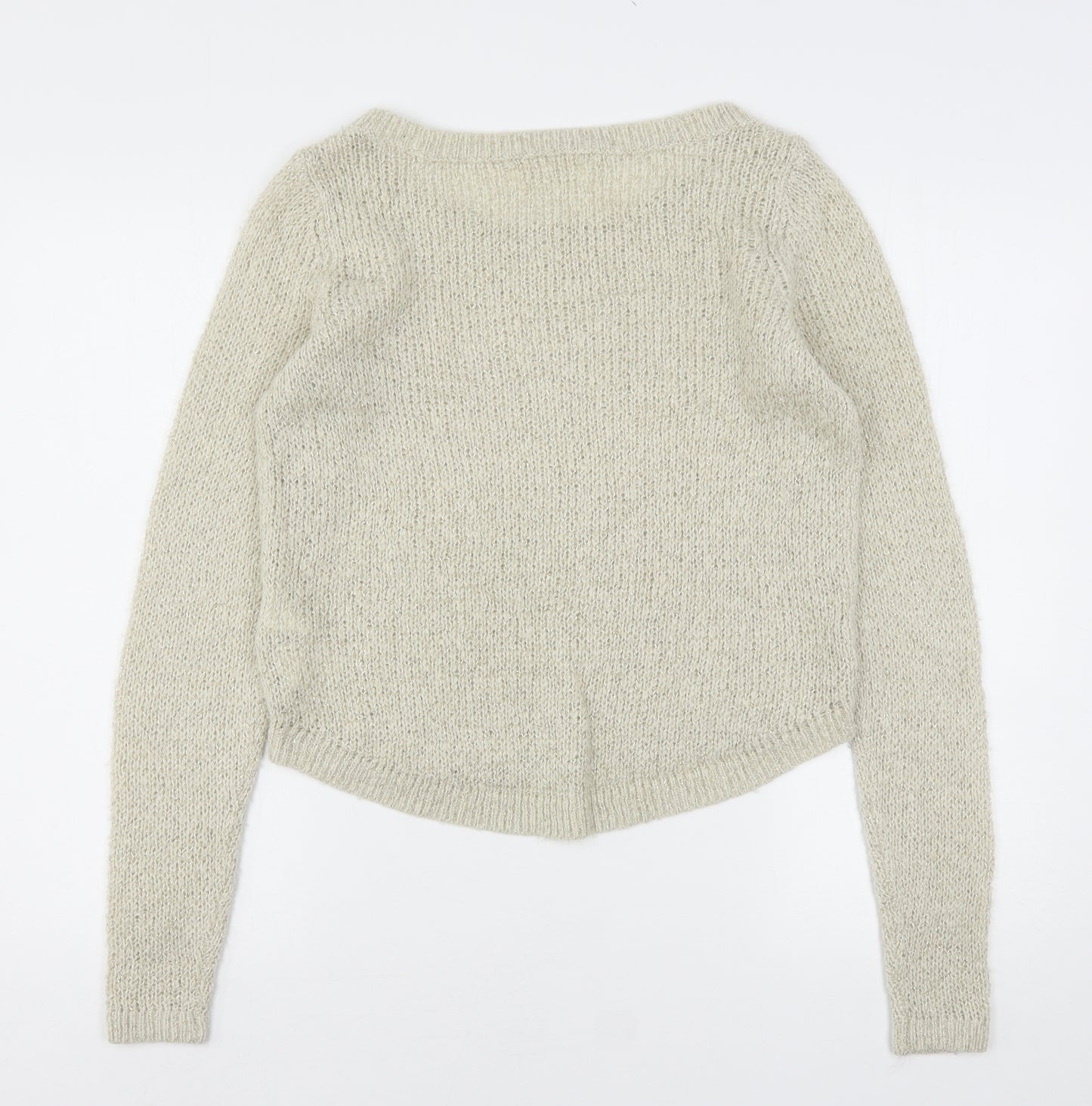 Abercrombie & Fitch Womens Beige Round Neck  Wool Pullover Jumper Size M