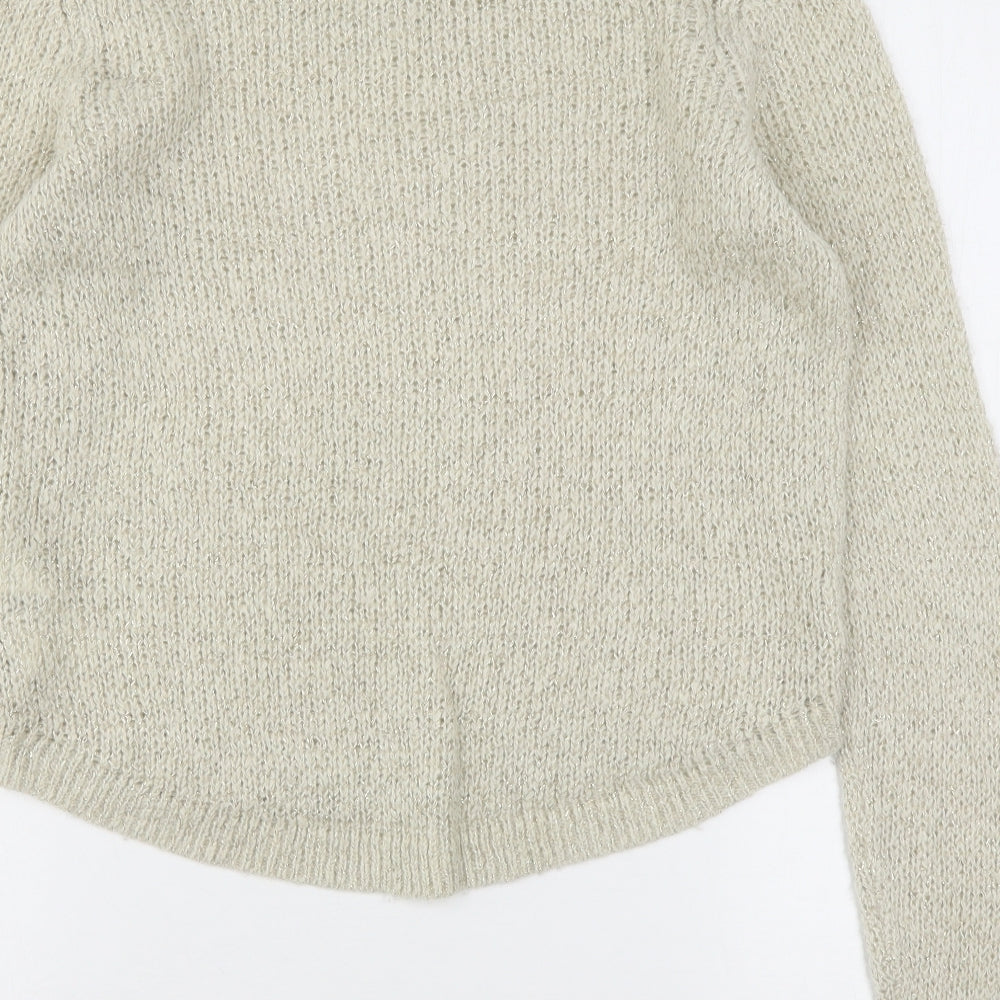 Abercrombie & Fitch Womens Beige Round Neck  Wool Pullover Jumper Size M