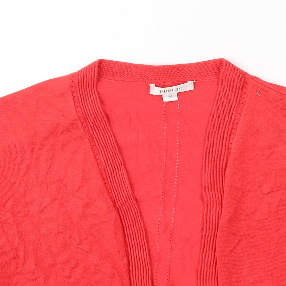 Precis Womens Red V-Neck  Viscose Cardigan Jumper Size M