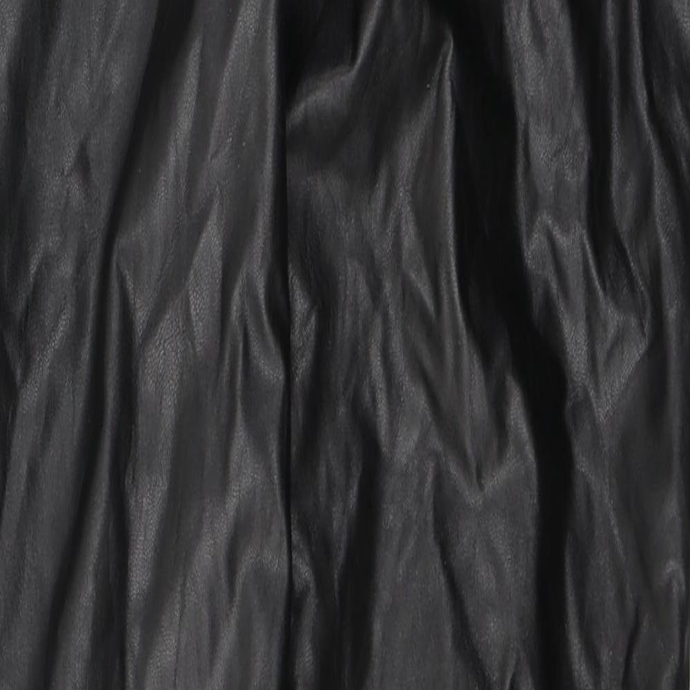 Preworn Womens Black  Polyester Snow Pants Trousers Size 2XL L29 in Regular Tie - Faux Leather