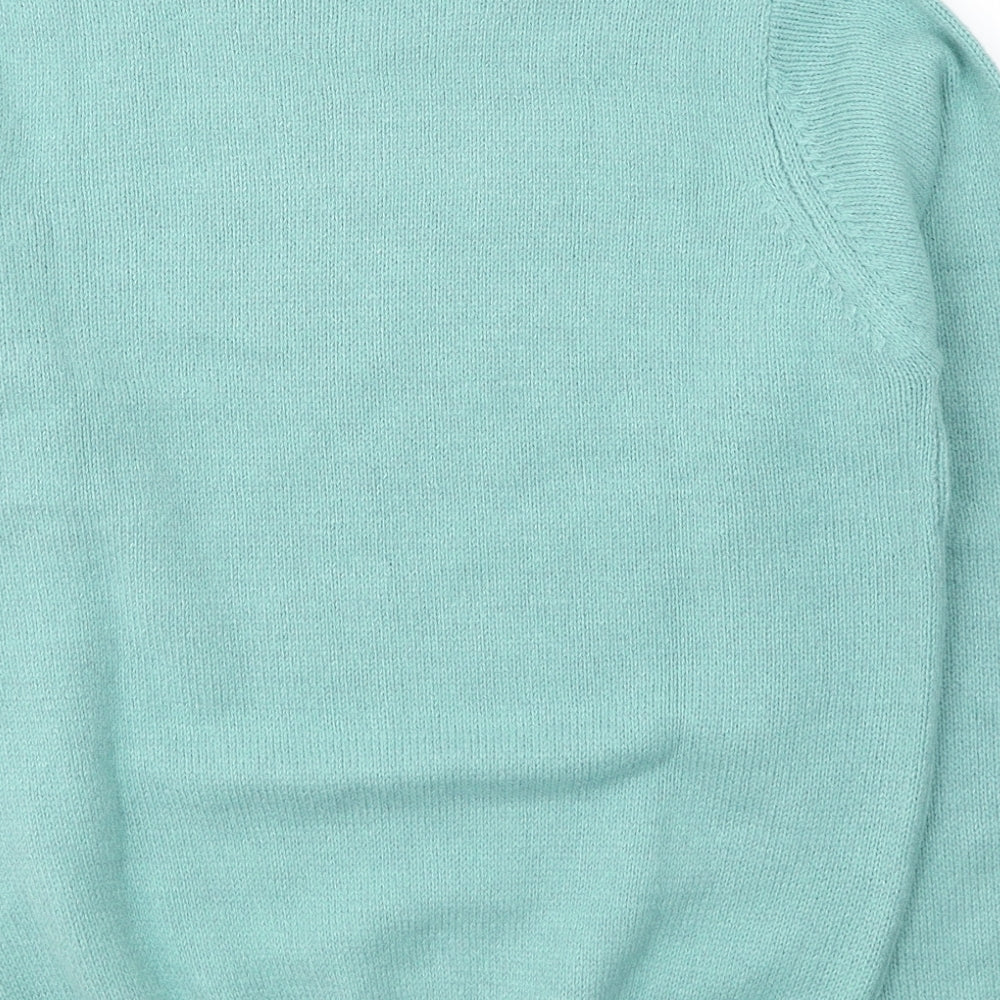 Honor Millburn Womens Green Round Neck  Acrylic Pullover Jumper Size 10