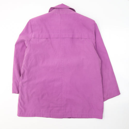 EWM Womens Pink   Trench Coat Coat Size 14  Zip