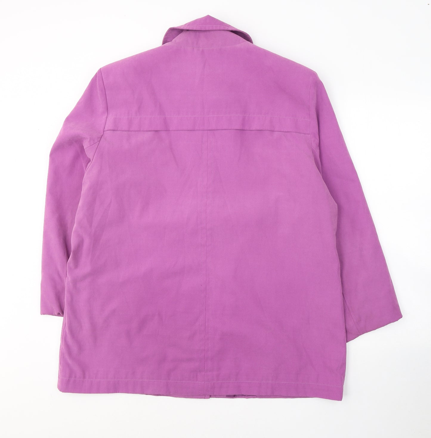 EWM Womens Pink   Trench Coat Coat Size 14  Zip