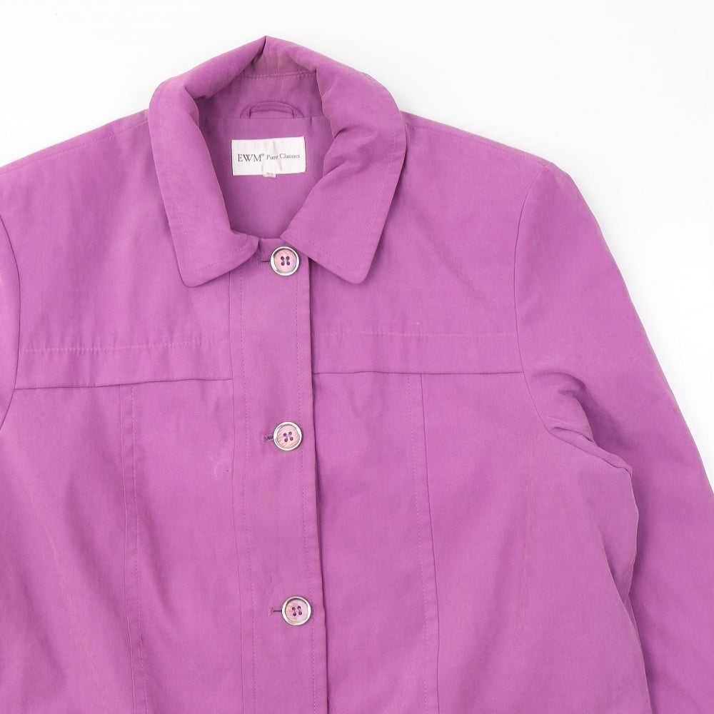 EWM Womens Pink   Trench Coat Coat Size 14  Zip