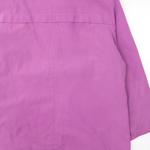EWM Womens Pink   Trench Coat Coat Size 14  Zip