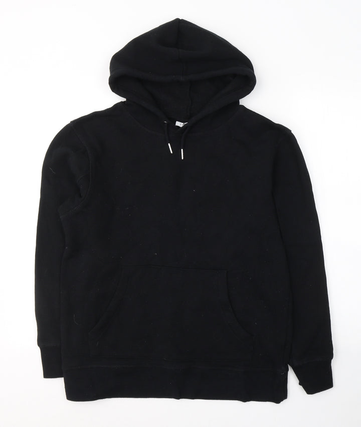 Topshop Womens Black Polyester Pullover Hoodie Size XS Pullover