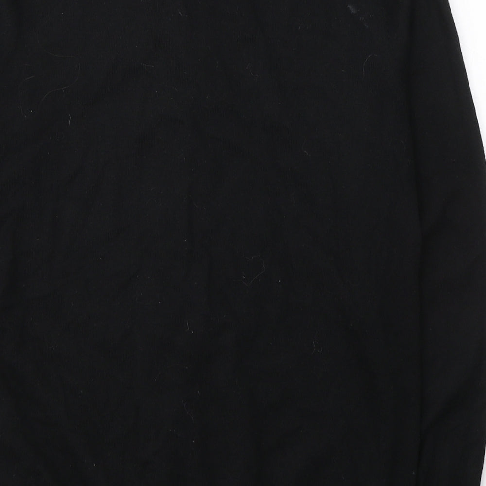 F&F Girls Black Round Neck  Cotton Cardigan Jumper Size 13-14 Years  Button