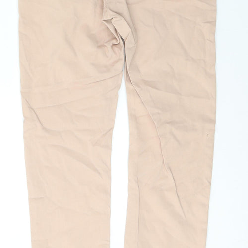 Wallis Womens Pink  Cotton Skinny Jeans Size 10 L31 in Regular Button