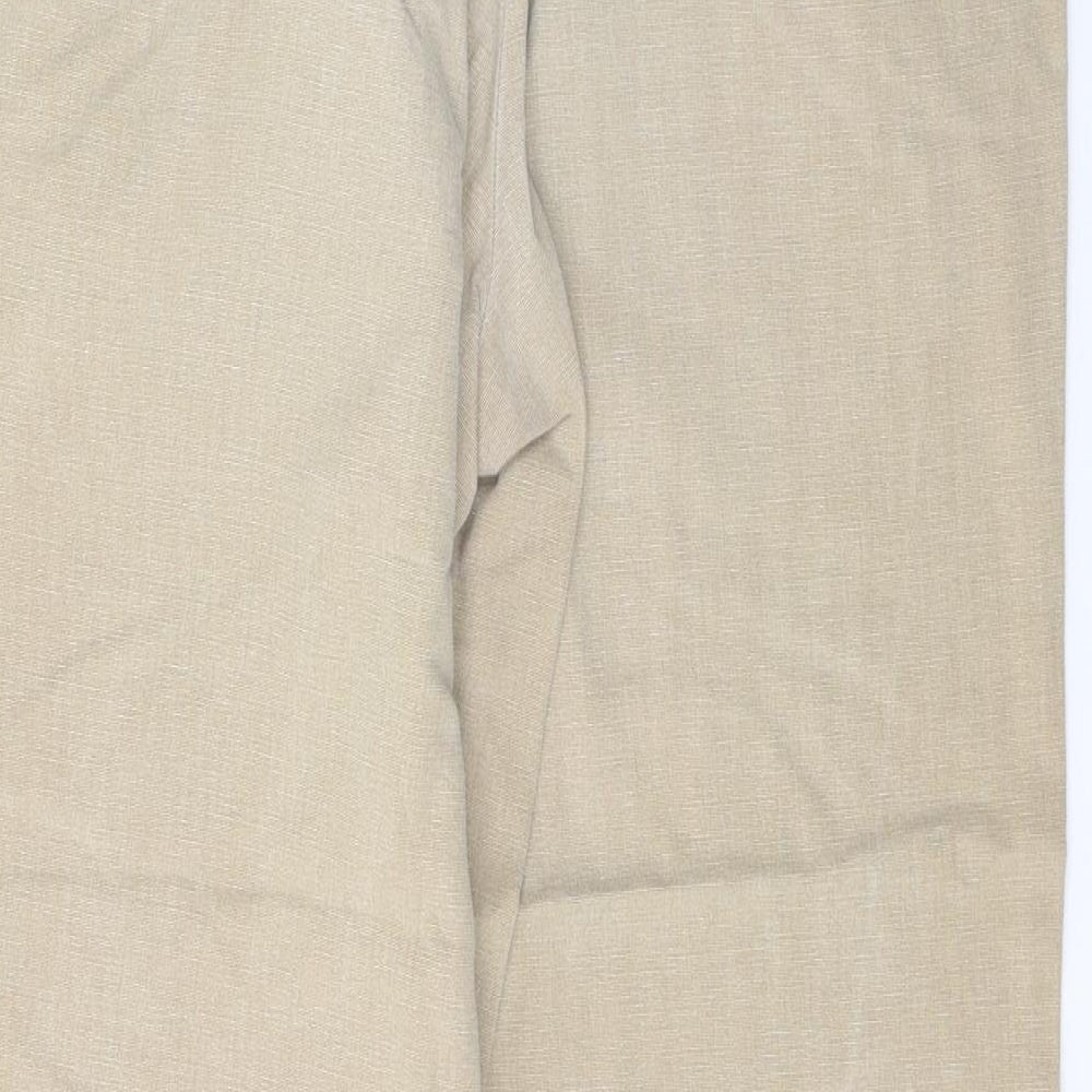 Pemus Mens Brown  Cotton Trousers  Size 34 L29 in Slim Button
