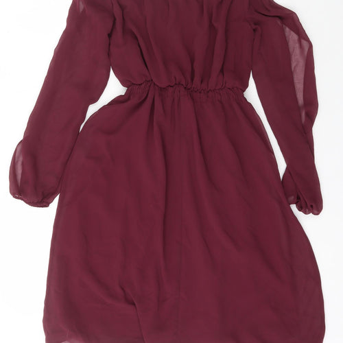 Atmosphere Womens Purple  Polyester Fit & Flare  Size 4  Off the Shoulder Pullover